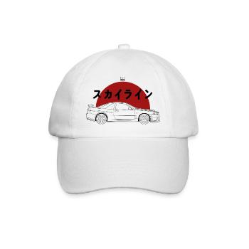 GT R R34 Illustration - Baseball Cap - white/white - Front