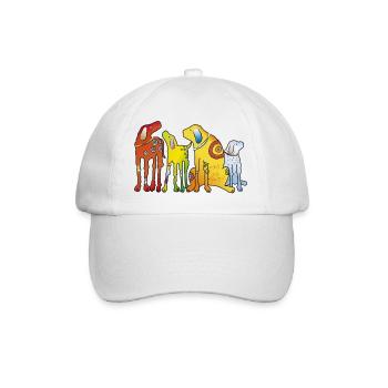 Dogs Puppy Dog breeds Pack Pet Terrier Pug - Baseball Cap - white/white - Front