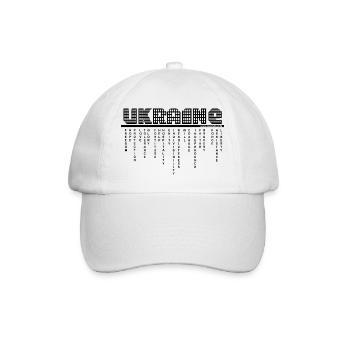 Print Ukraine english black - Baseball Cap - white/white - Front