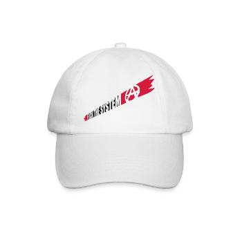 Anarchy Fuck the system - Baseball Cap - white/white - Front