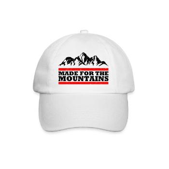 Made for the Mountains. Wanderung Wandern Design - Baseballkappe - Weiß/Weiß - Vorne