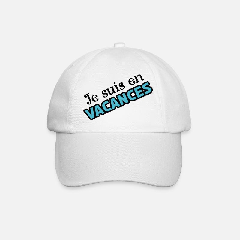 Je suis en vacances - Casquette classique - blanc/blanc