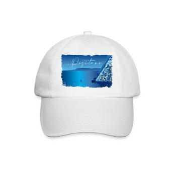 Minimale Positano-Nacht - Baseballkappe - Weiß/Weiß - Vorne