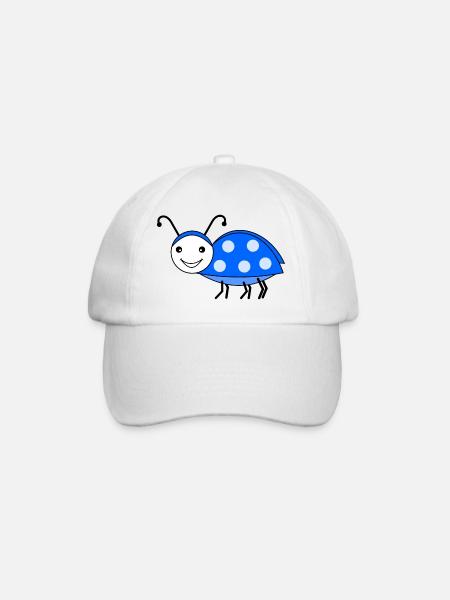 Maikäfer blau - Baseballkappe - Weiß/Weiß