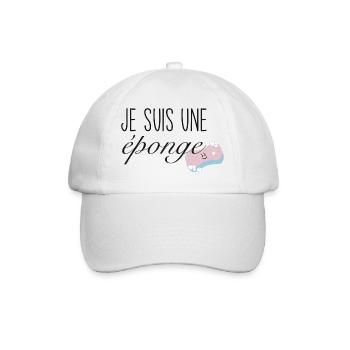 Je suis une éponge - Casquette classique - blanc/blanc - Devant