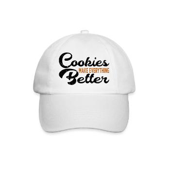Les cookies améliorent tout 6 - Casquette classique - blanc/blanc - Devant