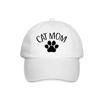 Cat Mom - Mignon Paw Cat Lover Maman Propriétaire de chat - Casquette classique - blanc/blanc - Devant