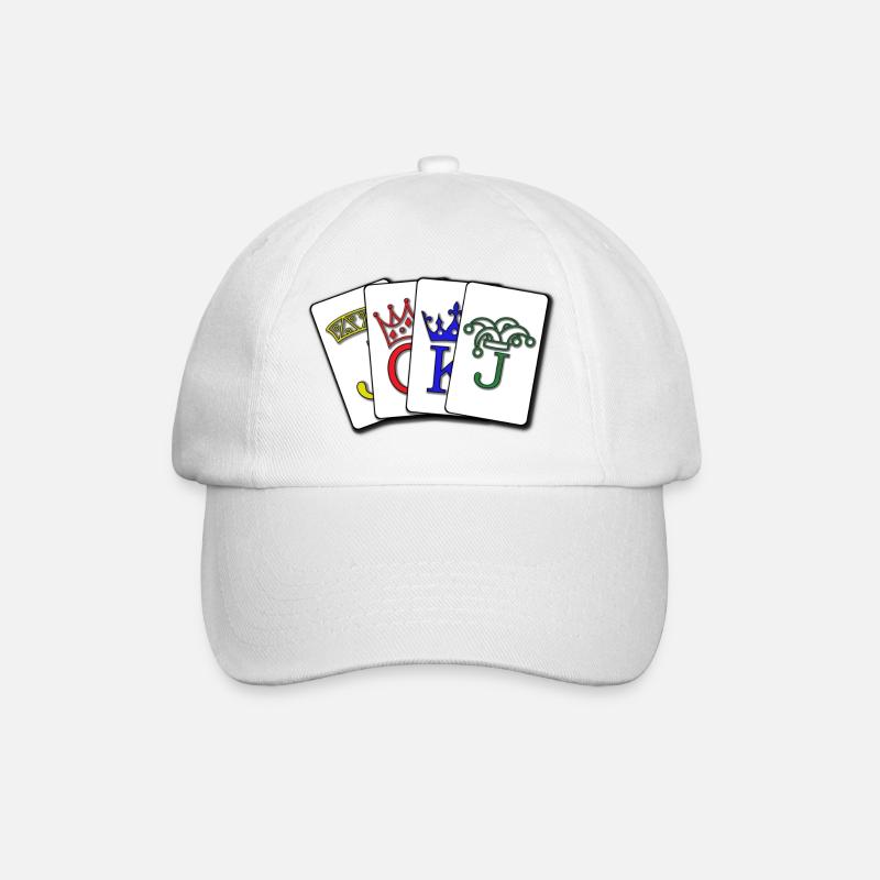 Jeu de cartes / Kartenblatt - Casquette classique - blanc/blanc