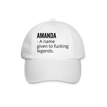Amanda un nom donné à Fucking Legends - Casquette classique - blanc/blanc - Devant