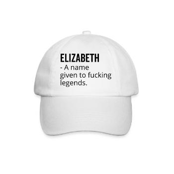 Elizabeth ein Name für verdammte Legenden - Baseballkappe - Weiß/Weiß - Vorne