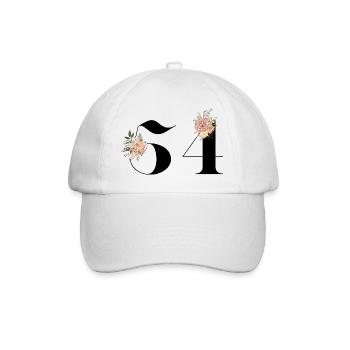 54th Anniversary flowers (Gift of 54 years) - Baseball Cap - white/white - Front
