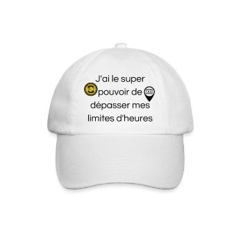 J'ai le super pouvoir de dépasser mes limites - Casquette classique - blanc/blanc - Devant