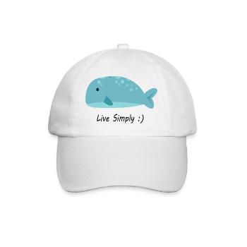 Live Simply - Baseballkappe - Weiß/Weiß - Vorne