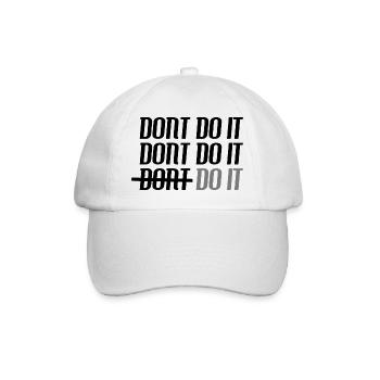 Le choix compte 'Fais-le !' , Motivation, Aucun regret - Casquette classique - blanc/blanc - Devant