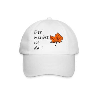 Der Herbst ist da ! - Baseballkappe - Weiß/Weiß - Vorne
