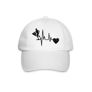 Plogging Geschenk Jogging Müll sammeln Ploggen - Baseballkappe - Weiß/Weiß - Vorne