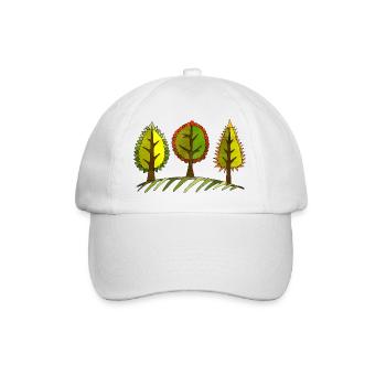 Baum - Baseballkappe - Weiß/Weiß - Vorne