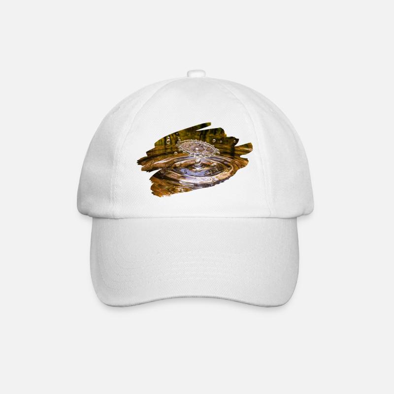 Wassertropfen - Baseballkappe - Weiß/Weiß