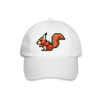 Squirrel Pixel Art Idée cadeau - Casquette classique - blanc/blanc - Devant