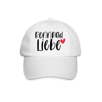 Rennrad Liebe! Fahrrad Sport Radsport Geschenk - Baseballkappe - Weiß/Weiß - Vorne