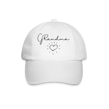 Grand-mère. Cadeau de grand-mère - Casquette classique - blanc/blanc - Devant