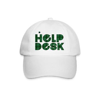 Helpdesk IT-Support-Geek Computer-Computer-Geek - Baseballkappe - Weiß/Weiß - Vorne