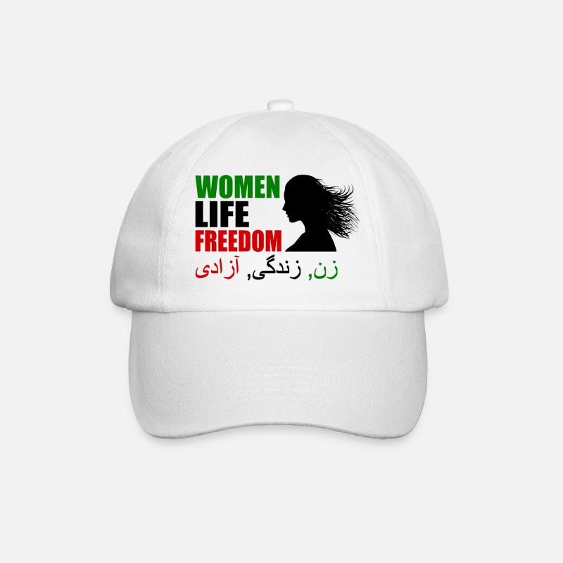 Women life freedom - Baseballkappe - Weiß/Weiß