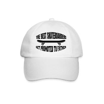Skateboard Daddy Skater Dad Longboard Skating Dad - Casquette classique - blanc/blanc - Devant