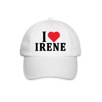 t-shirt I love Irene t-shirt idée cadeau - Casquette classique - blanc/blanc - Devant