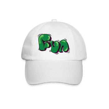 Fun - funny comic font - Baseball Cap - white/white - Front
