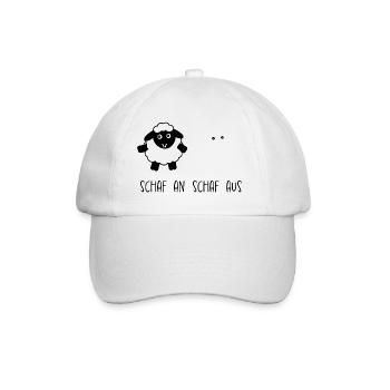Lustiges Schaf an Schaf aus Informatiker Shirt - Baseballkappe - Weiß/Weiß - Vorne