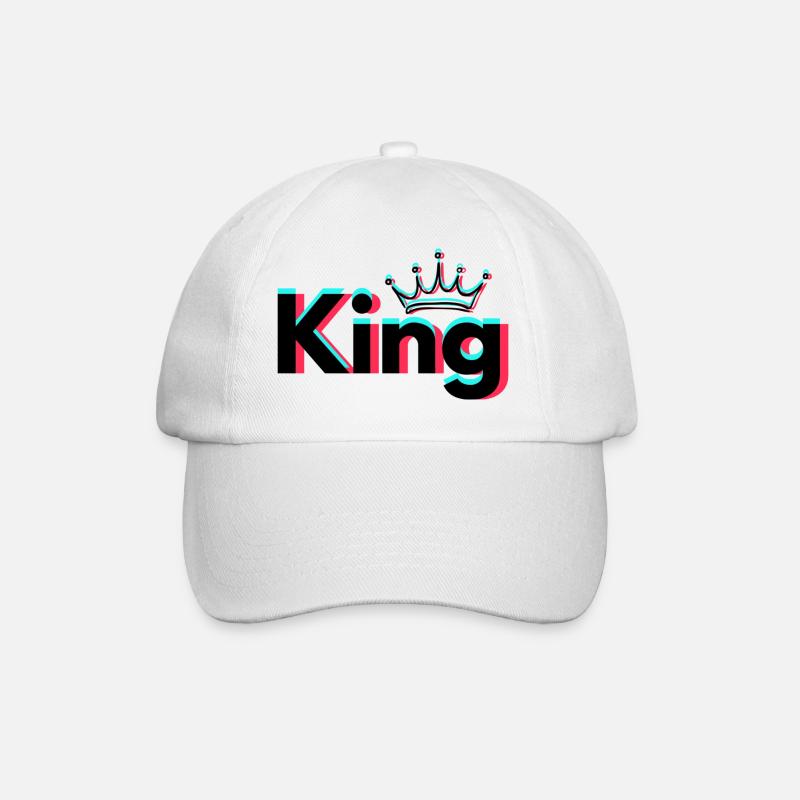 TikTok King - Baseballkappe - Weiß/Weiß