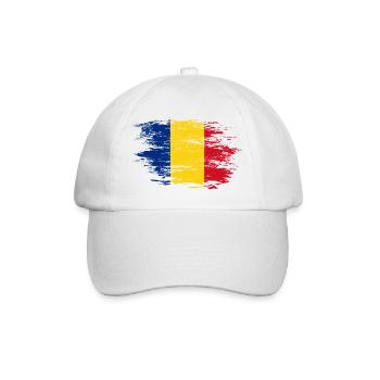 Drapeau de la Roumanie utilisé - Casquette classique - blanc/blanc - Devant