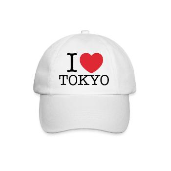Ich liebe Tokio, ich liebe Tōkyō, ich herz Tokio, Tokio, - Baseballkappe - Weiß/Weiß - Vorne