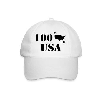 États-Unis - Casquette classique - blanc/blanc - Devant