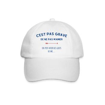 C'est pas grave de ne pas m'aimer - Casquette classique - blanc/blanc - Devant