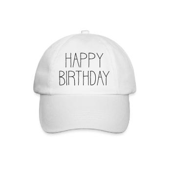 Happy Birthday Birthday Gift - Baseball Cap - white/white - Front