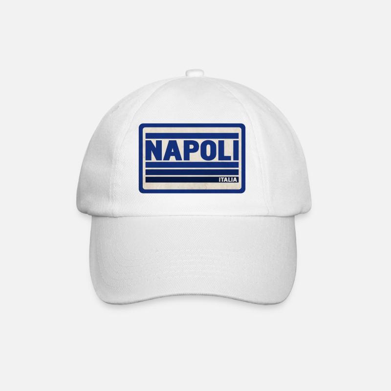 Napoli Vintage Schild Italien - Baseballkappe - Weiß/Weiß