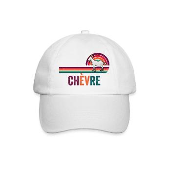 Chèvre rétro vintage cadeau agriculteur - Casquette classique - blanc/blanc - Devant