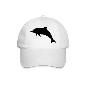 Dolphin silhouette - Baseball Cap - white/white - Front