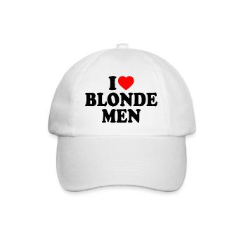 I love blonde men - Casquette classique - blanc/blanc - Devant
