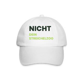 Nicht Dein Streichelzoo Print auf Panel PTSDHG - Baseballkappe - Weiß/Weiß - Vorne