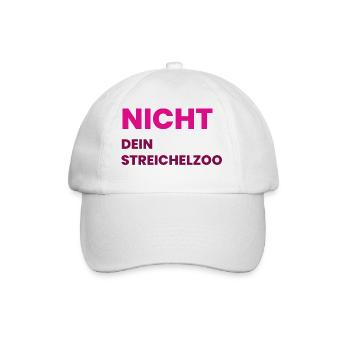 Nicht Dein Streichelzoo Print auf Panel PTSPBD - Baseballkappe - Weiß/Weiß - Vorne