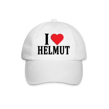 T-Shirt Name I love Helmut Geschenkidee T-Shirt - Baseballkappe - Weiß/Weiß - Vorne