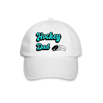 Hockey Dad Design - Baseball Cap - white/white - Front
