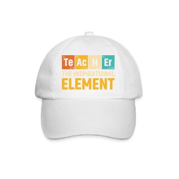 Teacher The Inspirational Element Teacher - Baseballkappe - Weiß/Weiß - Vorne