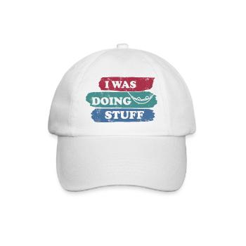I was doing stuff - Hammock vintage - Baseball Cap - white/white - Front
