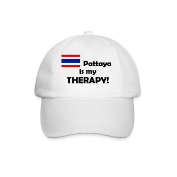 Pattaya is my Therapy - Baseballkappe - Weiß/Weiß - Vorne