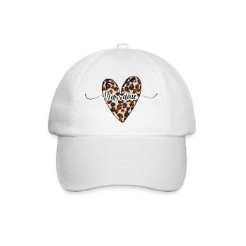 marraine coeur léopard tendance - Casquette classique - blanc/blanc - Devant