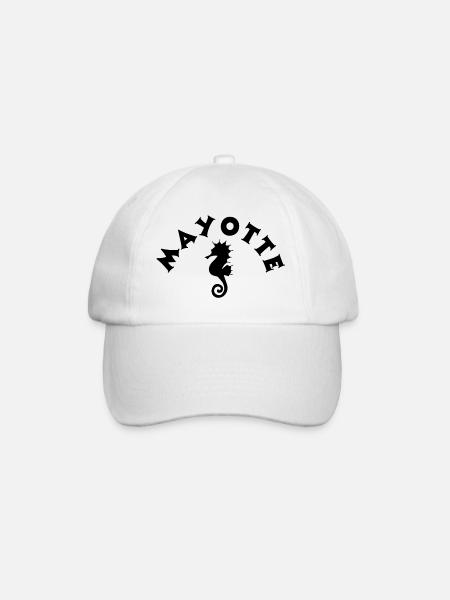 Mayotte, département Français, 976 - Casquette classique - blanc/blanc